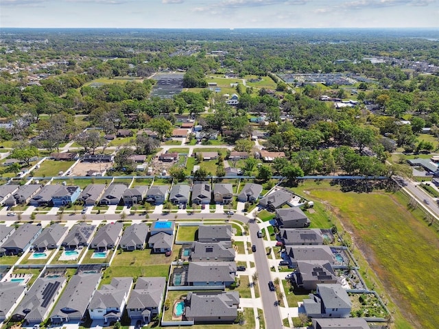 bird's eye view with a residential view