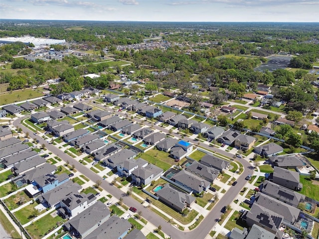 bird's eye view with a residential view