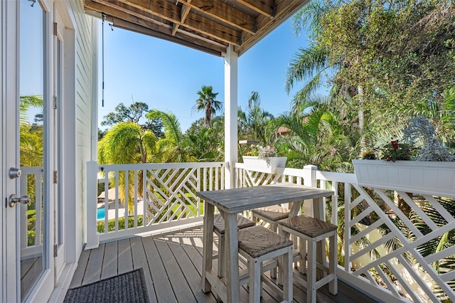 view of wooden deck