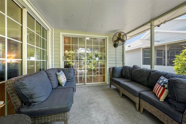 view of sunroom / solarium