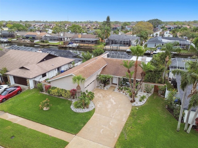 drone / aerial view with a residential view