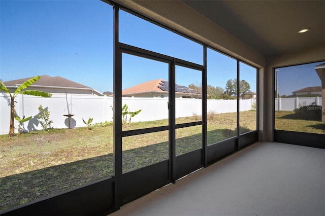 view of sunroom / solarium