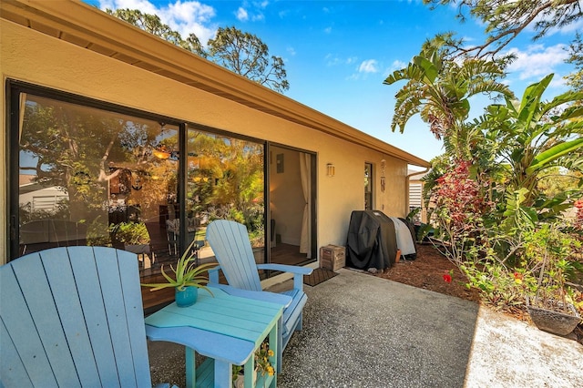 view of patio / terrace featuring a grill