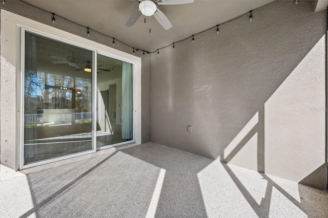 view of patio / terrace with ceiling fan