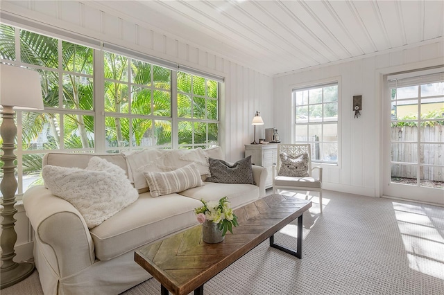 sunroom / solarium with plenty of natural light