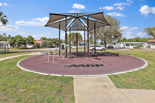 community play area featuring a yard