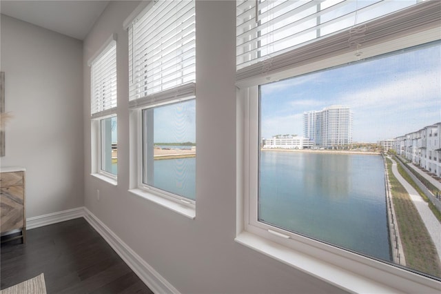 property view of water featuring a view of city