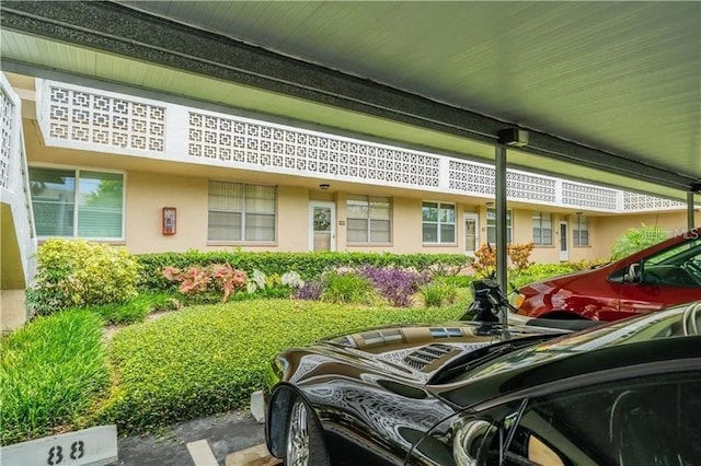 view of home's exterior featuring stucco siding