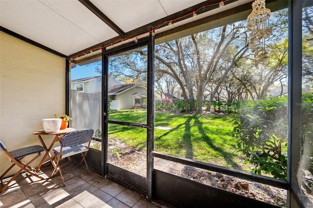 view of sunroom