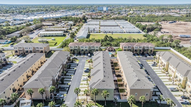 aerial view with a residential view