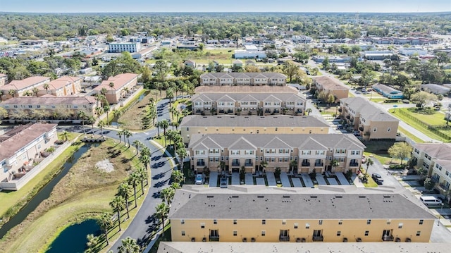 aerial view with a residential view