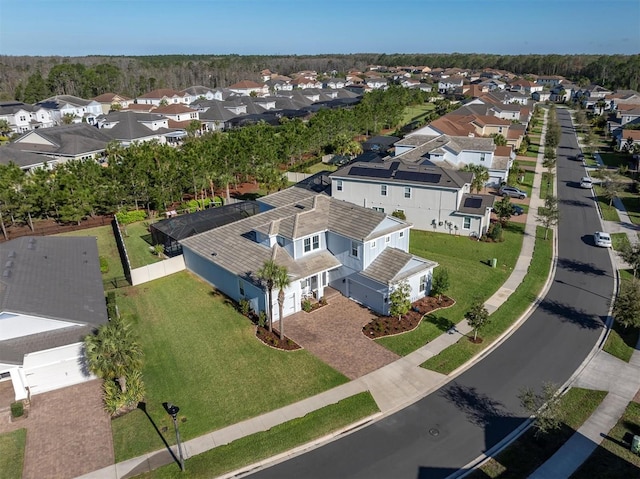 aerial view with a residential view