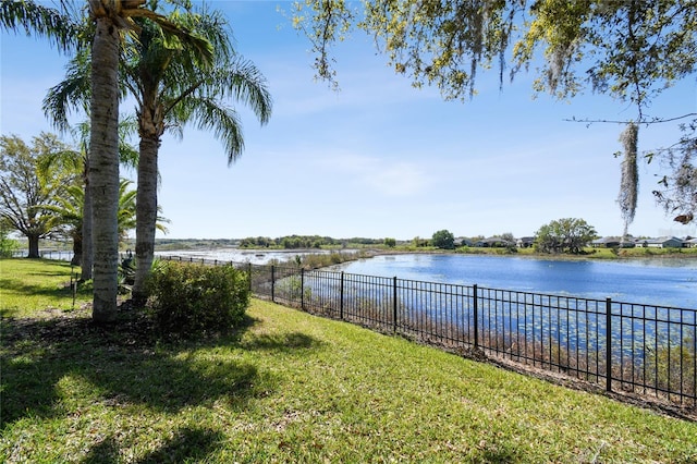 water view with fence