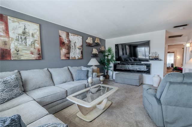 8325 112th St Unit 202, Seminole, FL 33772 - living room featuring carpet flooring and visible vents