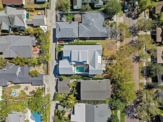 aerial view with a residential view