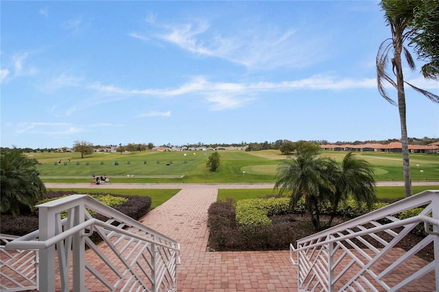 exterior space featuring view of golf course