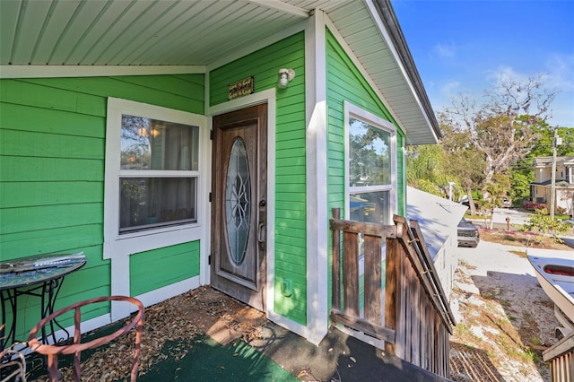 view of doorway to property