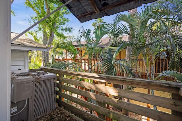 balcony with central AC