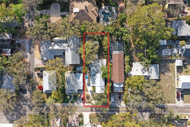 aerial view featuring a residential view