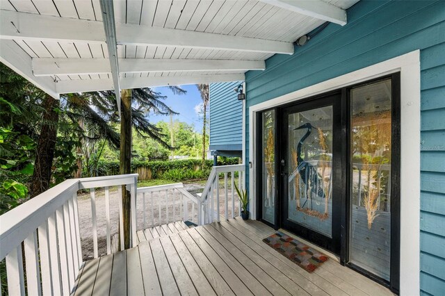 view of wooden deck