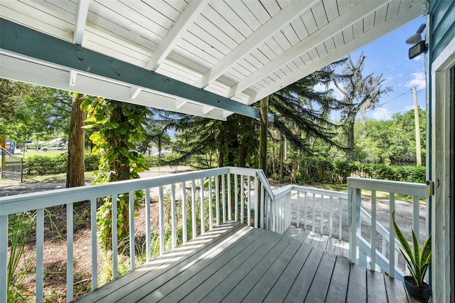 view of wooden terrace