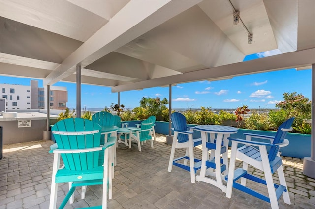 view of patio with outdoor dining space