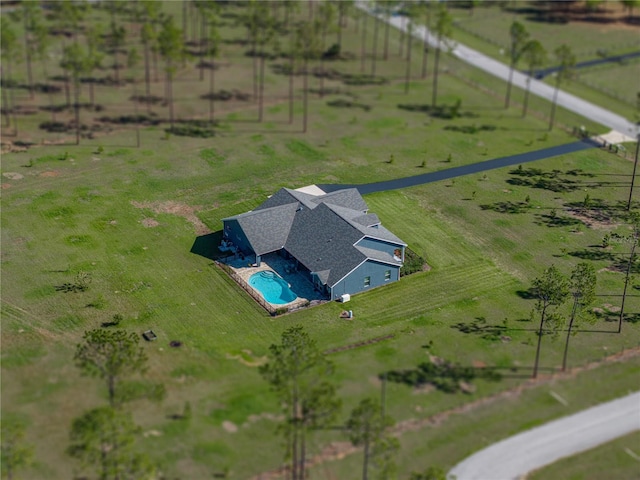 drone / aerial view featuring a rural view