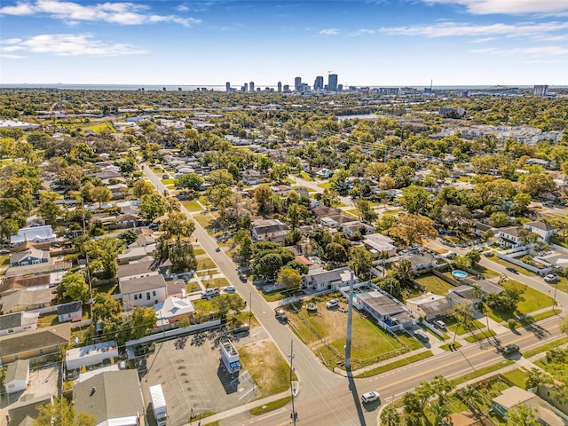 bird's eye view featuring a city view