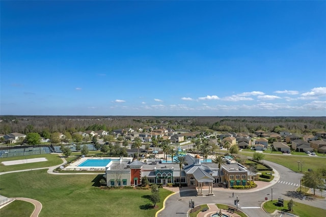 aerial view featuring a residential view