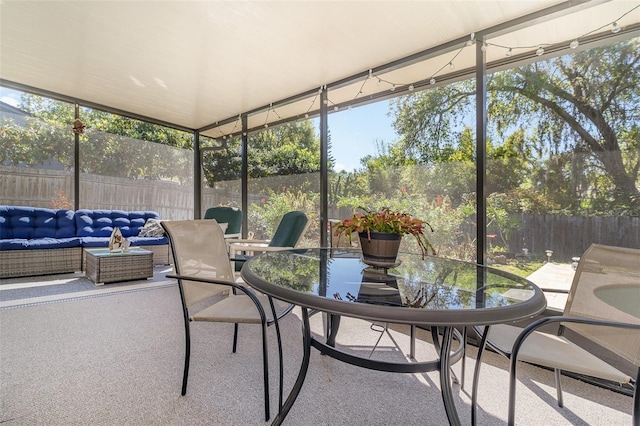 view of sunroom