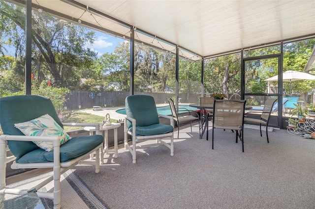 view of sunroom / solarium