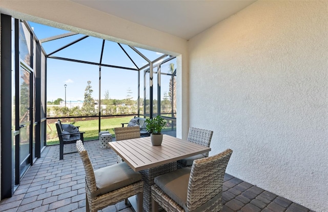 view of sunroom