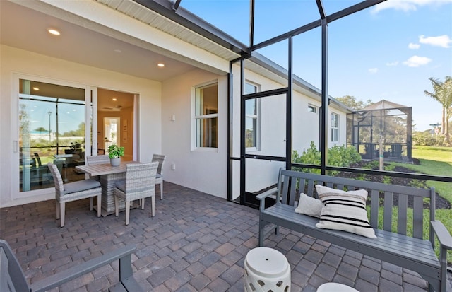 view of sunroom / solarium