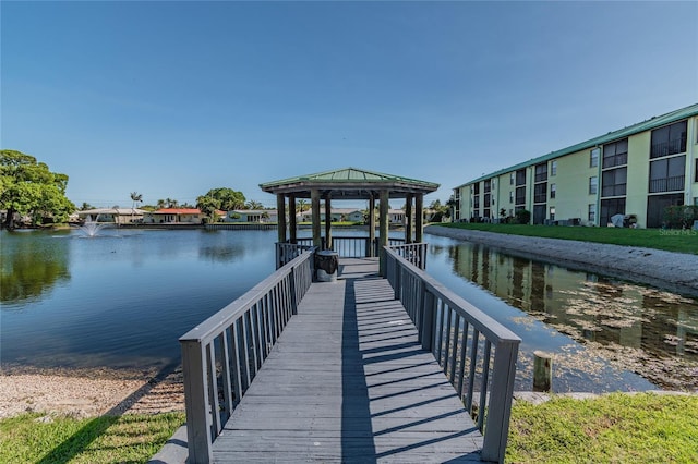 6125 113th St Unit 505, Seminole, FL 33772 - dock with a gazebo and a water view