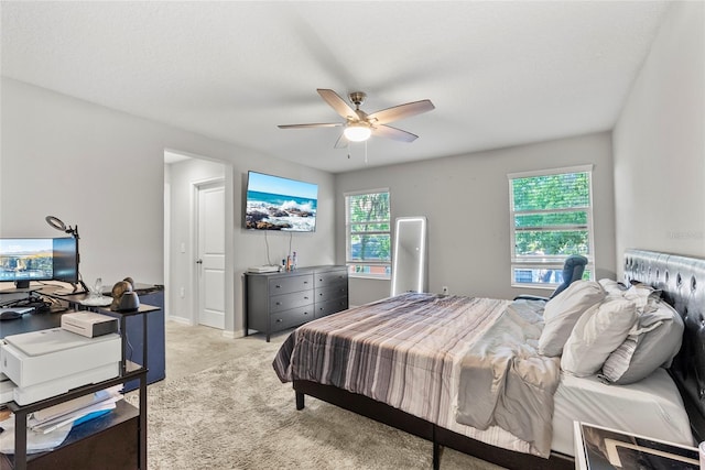 2612 E 26th Ave, Tampa, FL 33605 - bedroom featuring light carpet and a ceiling fan