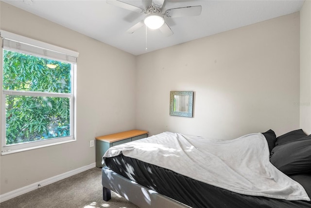 2612 E 26th Ave, Tampa, FL 33605 - bedroom with carpet flooring, multiple windows, a ceiling fan, and baseboards