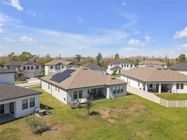 drone / aerial view with a residential view