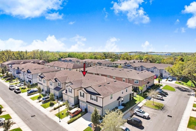 drone / aerial view with a residential view