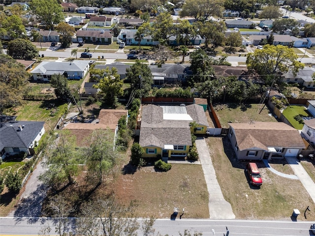 aerial view featuring a residential view