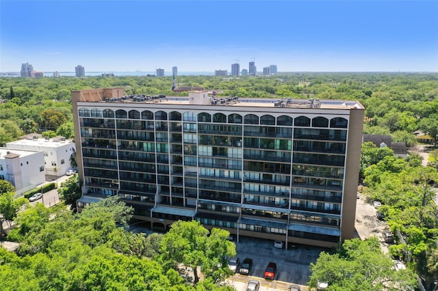 aerial view featuring a view of city