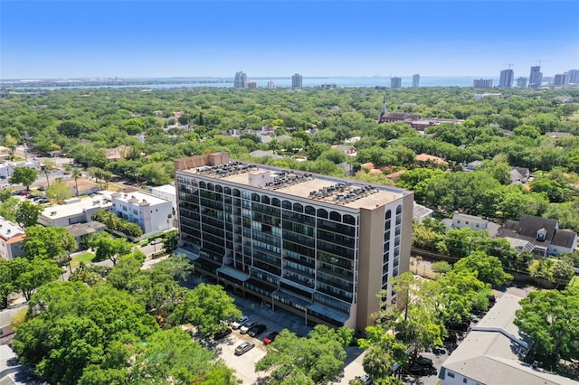 aerial view with a view of city