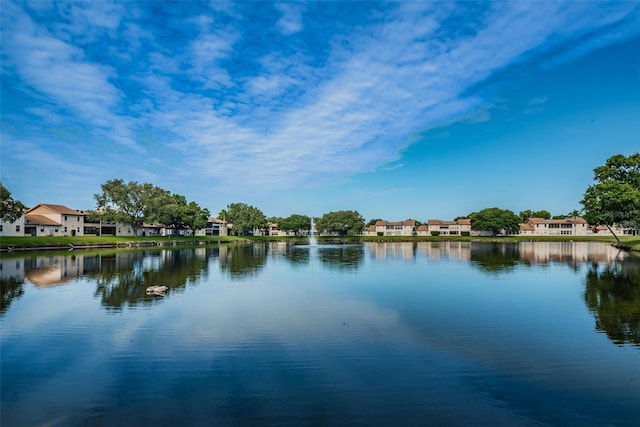 view of water feature featuring a residential view