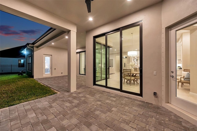 view of patio / terrace with fence