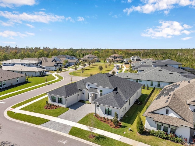 drone / aerial view with a residential view