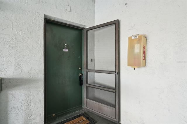 view of doorway to property