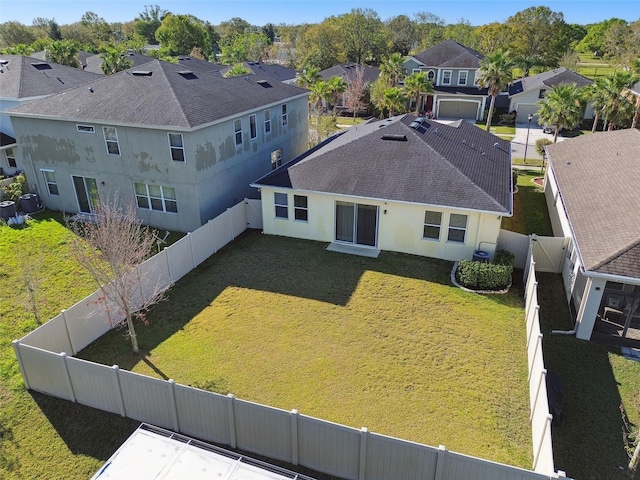 bird's eye view with a residential view