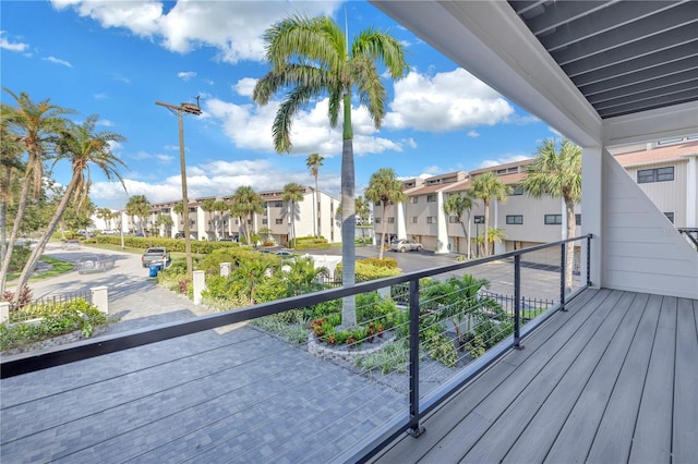 balcony with a residential view