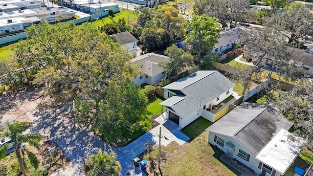 bird's eye view with a residential view