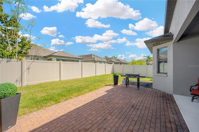 view of patio / terrace featuring a fenced backyard