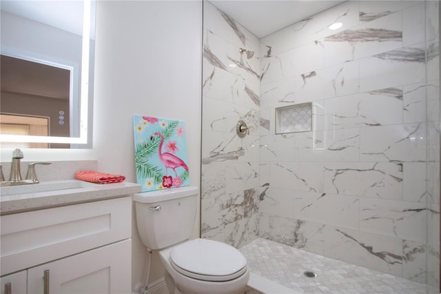 1902 Andover St Unit 198, Sun City Center, FL 33573 - full bath with a tile shower, vanity, and toilet